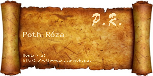 Poth Róza névjegykártya