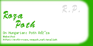 roza poth business card